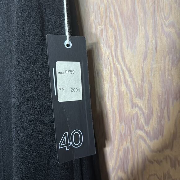 Vintage NWT Umberto Ginocchietti Black Lined Culottes Long Pants - Picture 7 of 7